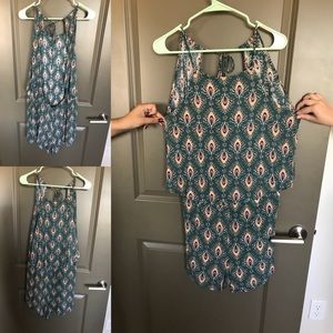 Peacock Feather Design Romper